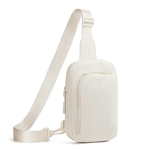 White Trendy Waterproof Sling Bag