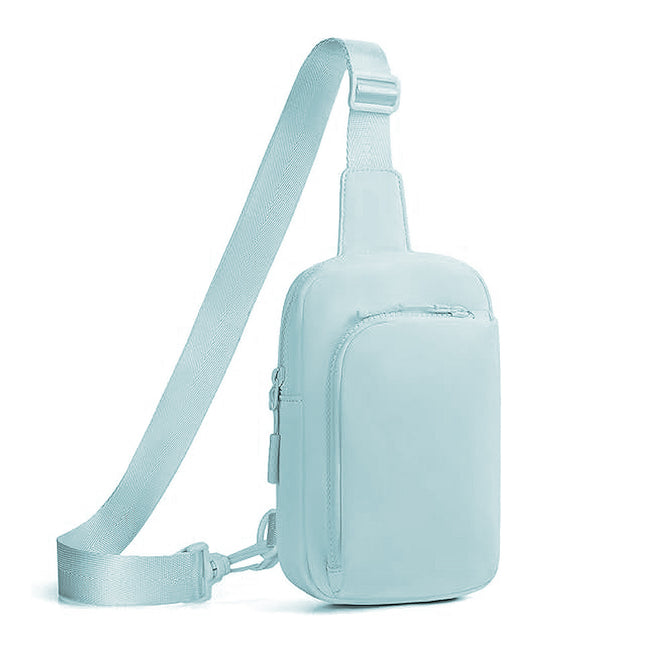 Light Blue Trendy Waterproof Sling Bag