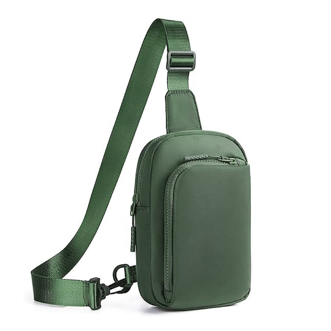 Dark Green Trendy Waterproof Sling Bag