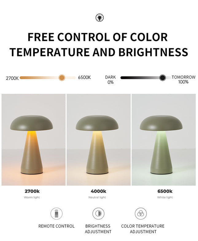 Silver Metal Mushroom Table Lamp – product detail