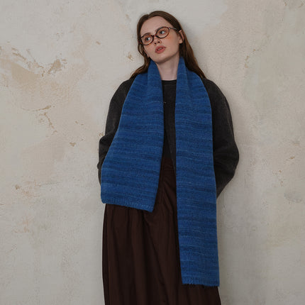 Borwn Vintage Wool-Blend Knit Scarf - Warm and Stylish for Men and Women