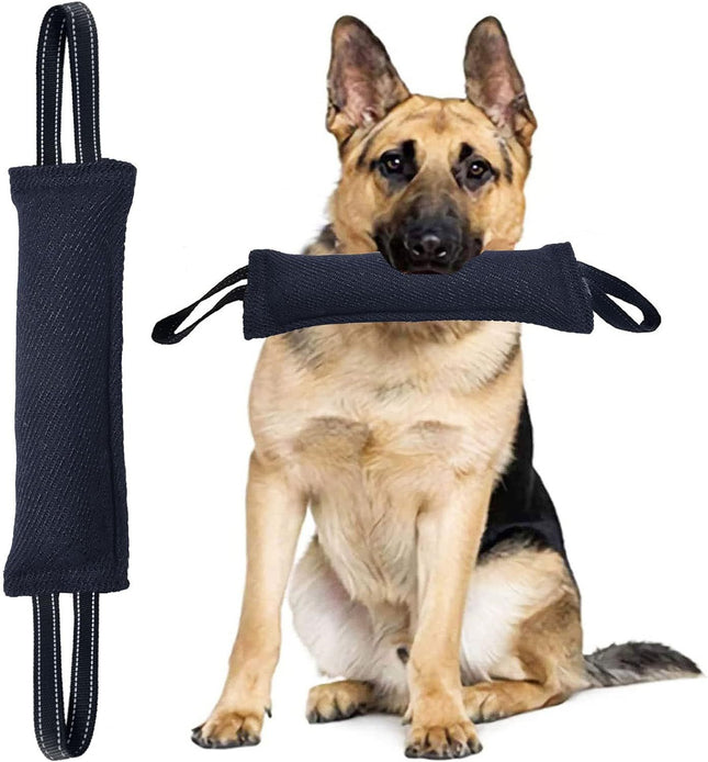 Black Durable 2-Pack Tug-of-War Dog Training Toy