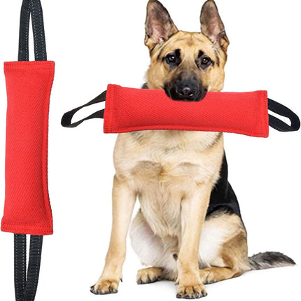 Red Durable 2-Pack Tug-of-War Dog Training Toy - Tear-Resistant, Safe & Interactive for All Breeds