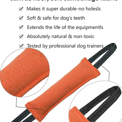 Yellow Durable 2-Pack Tug-of-War Dog Training Toy - Tear-Resistant, Safe & Interactive for All Breeds