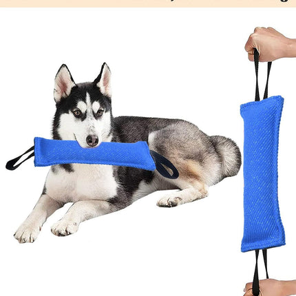 Yellow Durable 2-Pack Tug-of-War Dog Training Toy - Tear-Resistant, Safe & Interactive for All Breeds