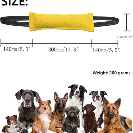 Orange Durable 2-Pack Tug-of-War Dog Training Toy - Tear-Resistant, Safe & Interactive for All Breeds