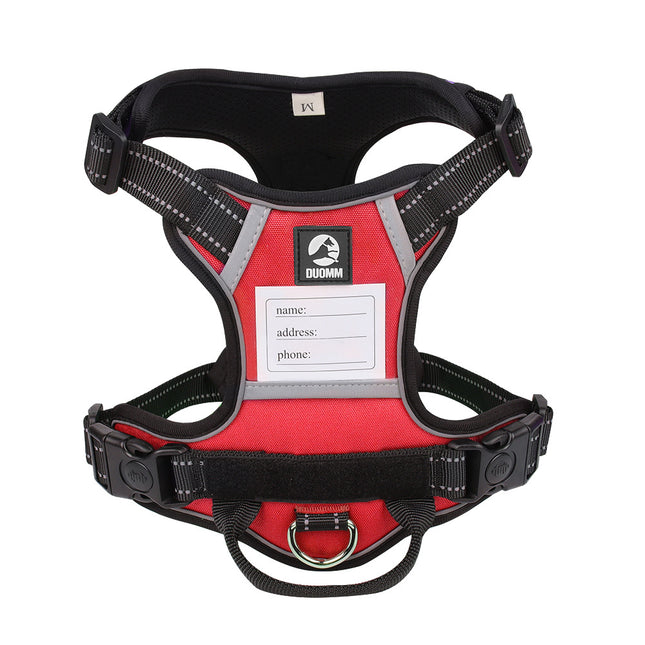 Size L Red Reflective No-Pull Dog Harness