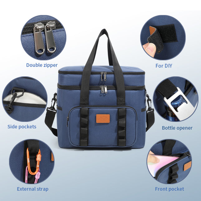 Green 23L Extra Large Insulated Cooler Bag with Double Layers – product detail