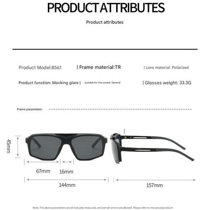 Grey Frame Gray Film Flip-Up Polarized Sports Sunglasses - Versatile Outdoor Cycling and Windproof Eyewear