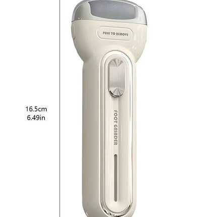 Beige Electric Foot Grinder with USB Charging - Dual-Speed Callus Remover for Smooth, Exfoliated Feet