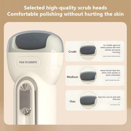 Light Purple Electric Foot Grinder with USB Charging - Dual-Speed Callus Remover for Smooth, Exfoliated Feet