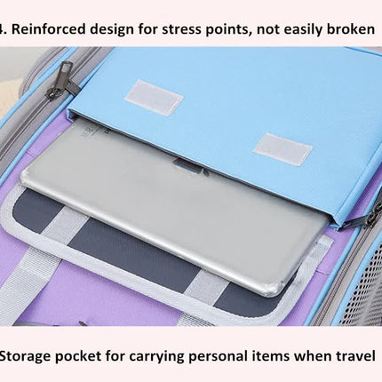 Orange Portable Pet Carrier Backpack - Spacious, Breathable, and Travel-Friendly for Cats and Small Dogs