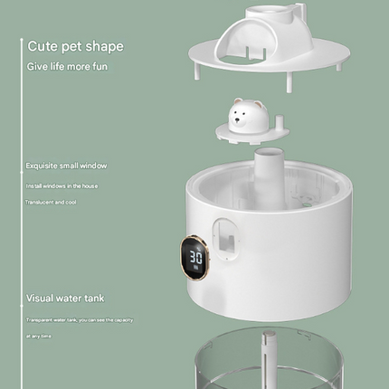 White Astronaut Humidifier with LED Night Light - Whisper Quiet for Bedroom