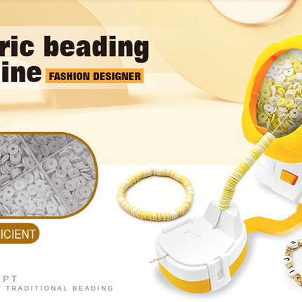 Pink Automatic Bead Loader - Electric DIY Jewelry Making Kit with Accessories