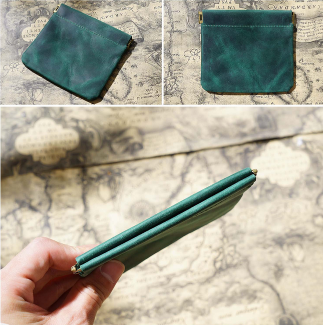 Dark Green Genuine Leather Coin Purse – product detail