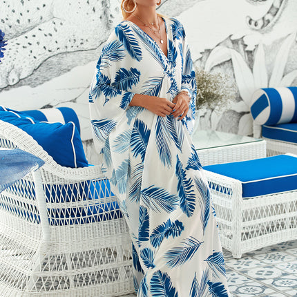 Style 9 Loose Fit Caftan Dress - Resort Style Beach Coverup for Women