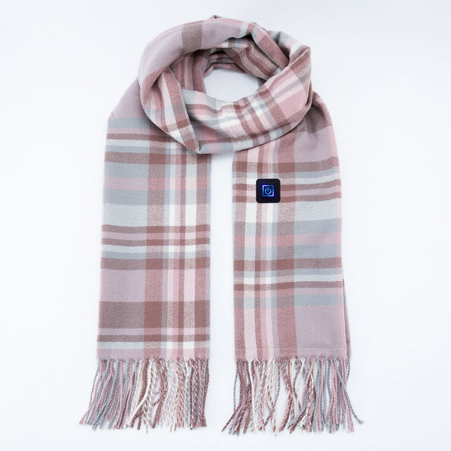 Light Pink Plaid Heated Scarf – product detail