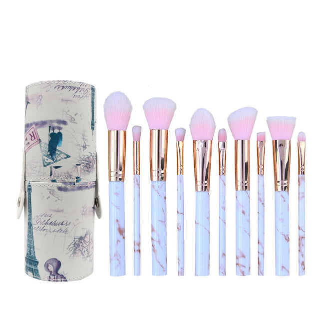 Barrel Pink Marble Makeup Brush Collection