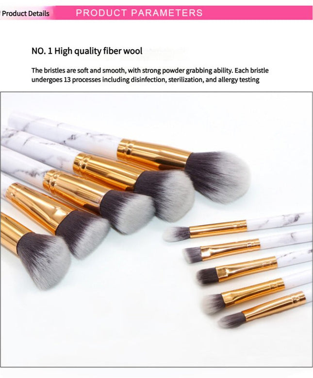 Barrel Pink Marble Makeup Brush Collection – product detail