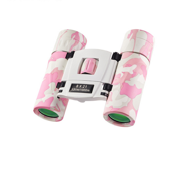 Pinkish White Mini Pocket Binoculars