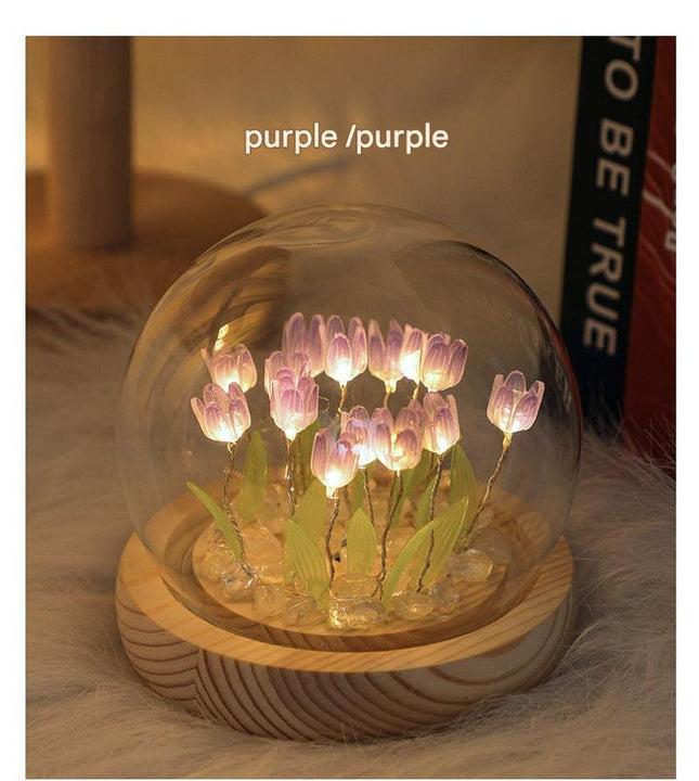 (Ten Purple Tulips) Glowing Tulip Dome Lamp – product detail