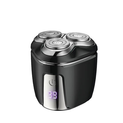 Black Mini Electric Shaver for Men - Portable & Rechargeable Razor for Travel