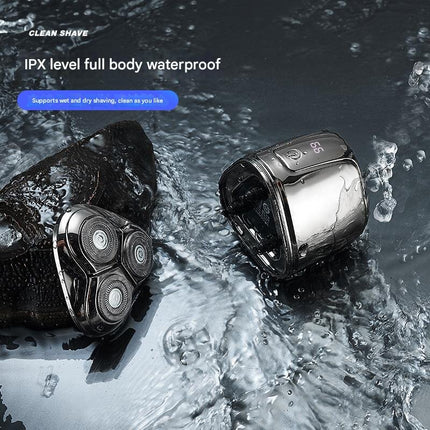 Black Mini Electric Shaver for Men - Portable & Rechargeable Razor for Travel