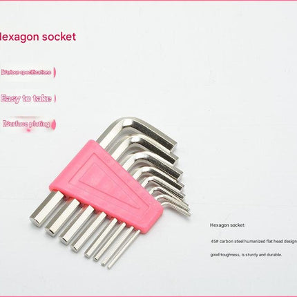 39-Piece Home Tool Kit - Pink Carbon Steel Hardware Set