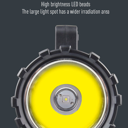 White LED Searchlight - Rechargeable Handheld Spotlight, 500m Range, Long Lasting