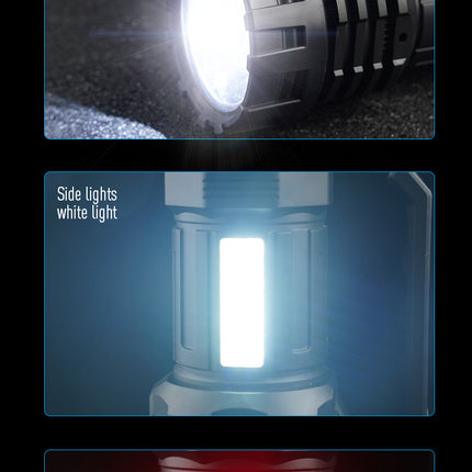 White LED Searchlight - Rechargeable Handheld Spotlight, 500m Range, Long Lasting