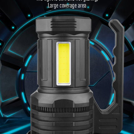 White LED Searchlight - Rechargeable Handheld Spotlight, 500m Range, Long Lasting