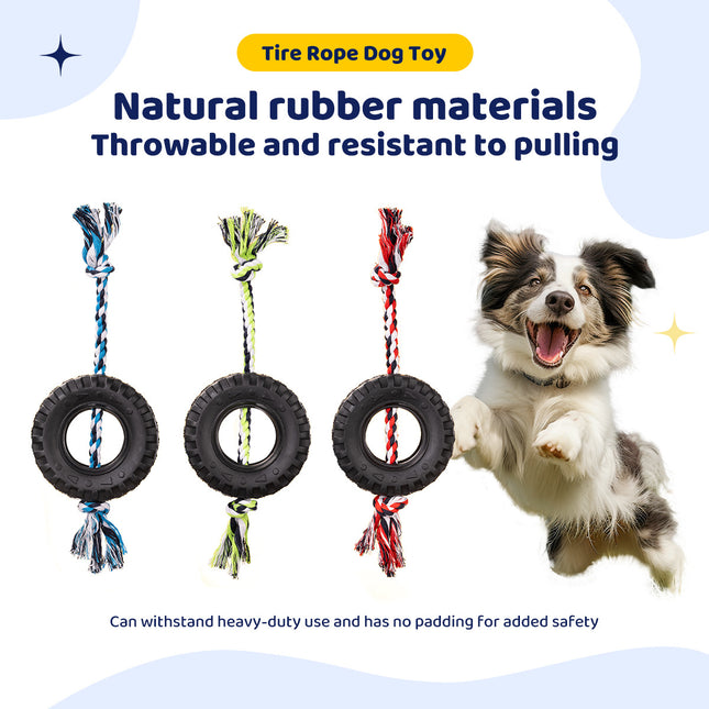 Blue Interactive Tire Rope Dog Toy – product detail