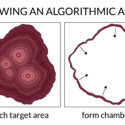 Red Algorithmic Agate Jigsaw Puzzle - 164 Unique Wooden Pieces