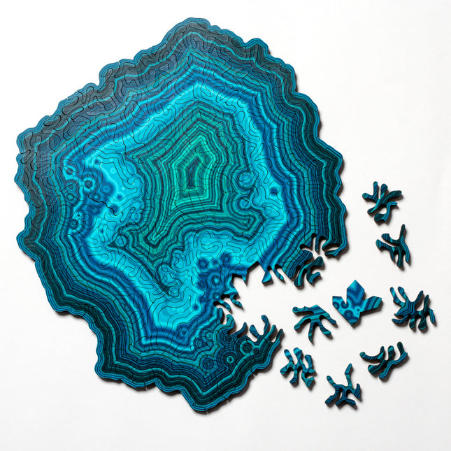 Green Algorithmic Agate Jigsaw Puzzle