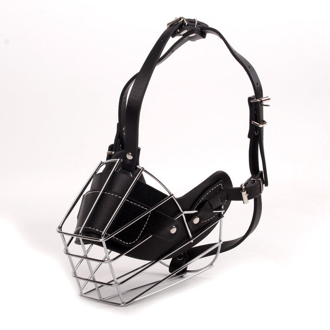 Black Metal Basket Dog Muzzle