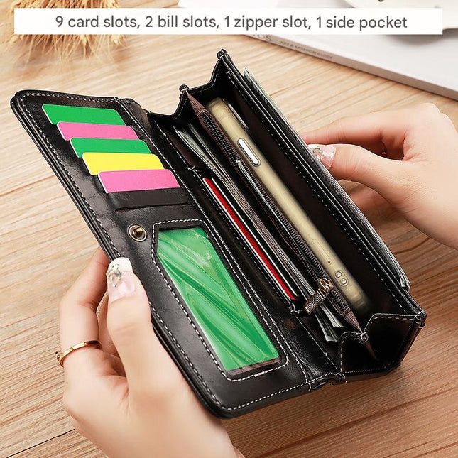 Pink Classic Long Bifold Wallet for Women – product detail