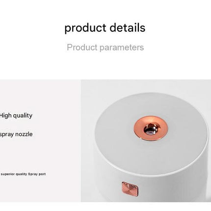 White 300ml USB Air Humidifier - Quiet Mini Humidifier for Bedroom, Office, Car