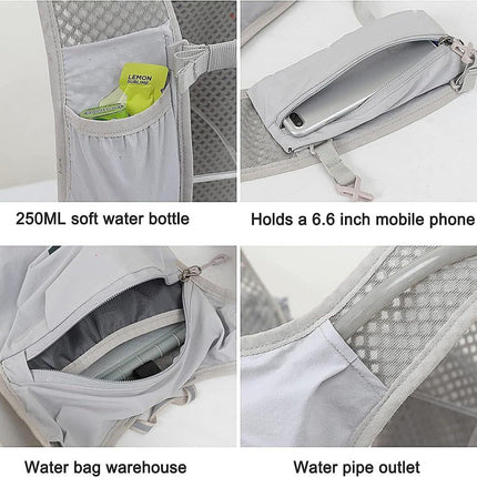 Black Lightweight Hydration Vest Pack - Breathable Running & Cycling Backpack