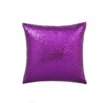 Shiny Sequin Pillowcase - Single-sided gorgeous pillowcase  (Purple pair: 40x40cm)