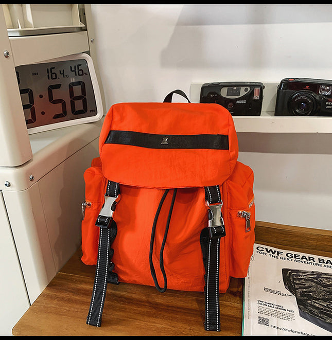 Orange Lightweight Nylon Backpack – product detail
