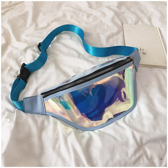 Blue Transparent Waist Bag