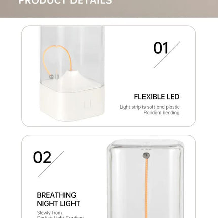 Gery Portable Magnetic Table Lamp with Bendable LED - USB-C Rechargeable