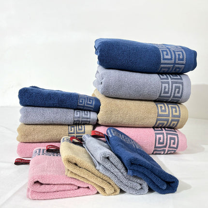 Khaki Luxury Cotton Towel Set - 6-Piece Highly Absorbent Bath & Hand Towels