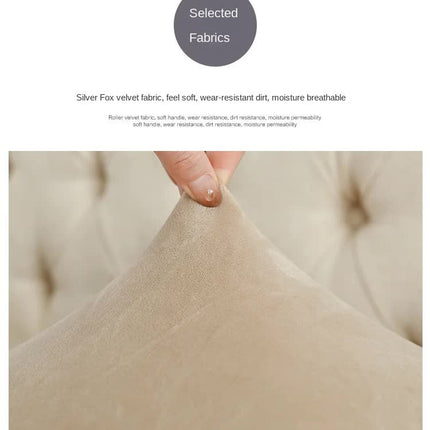 2 Pcs Light Grey Elegant Polyester Sofa Cover - Full Protection Against Cat Scratches & Wear
