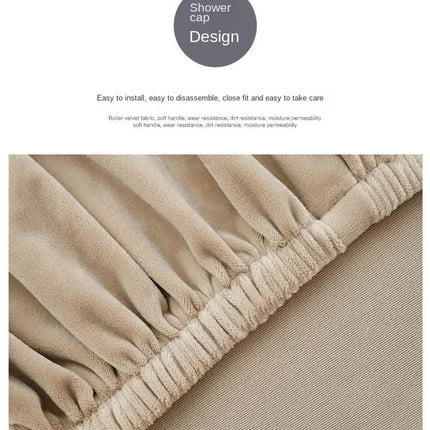 2 Pcs Light Grey Elegant Polyester Sofa Cover - Full Protection Against Cat Scratches & Wear