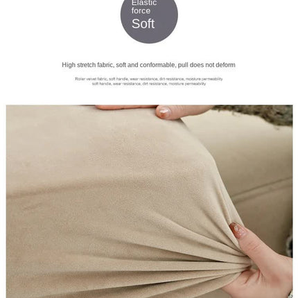 2 Pcs Light Grey Elegant Polyester Sofa Cover - Full Protection Against Cat Scratches & Wear