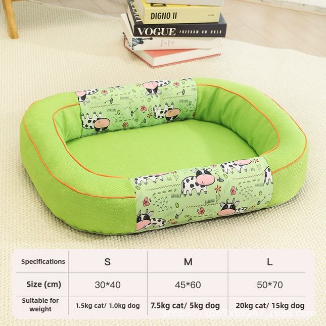 Size M Green Cozy Pet Bed for Small Dogs and Cats – product detail
