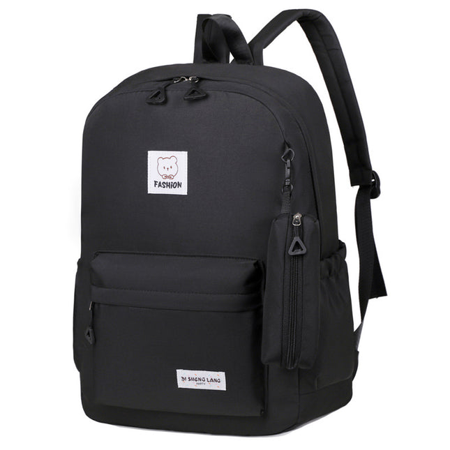 Black Large Capacity Travel Backpack for Girls