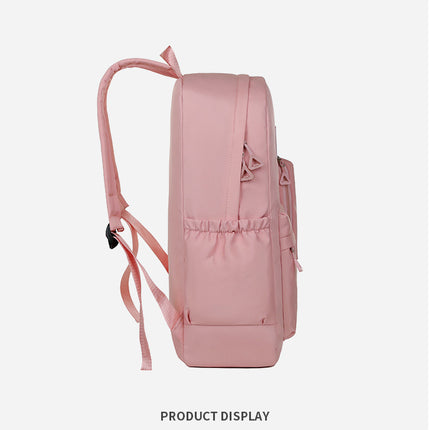Blue Large Capacity Travel Backpack for Girls - Waterproof School Bag with Detachable Pencil Case