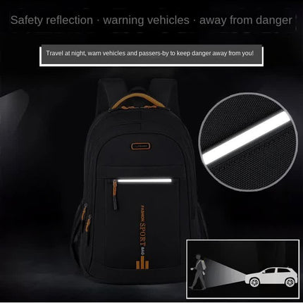 Black And Blue Large Capacity Business Backpack for Men and Women - Waterproof Laptop School Bag with Breathable Design